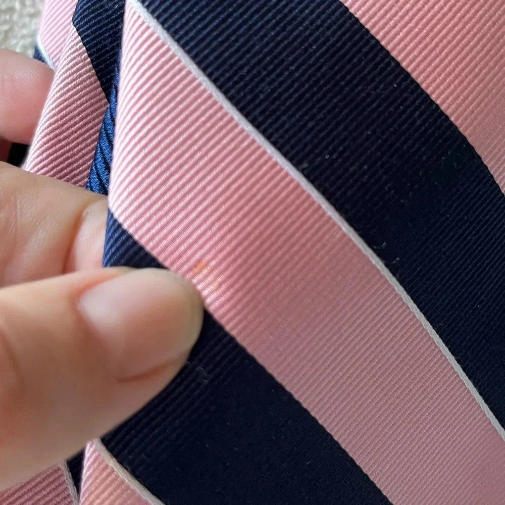 Tommy Hilfiger tie, pink and blue stripes - Picture 2 of 3